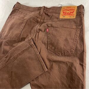 Levis 505 Regular Fit Jeans Mens 36x31 Brown Denim Cotton Stretch Mid Rise